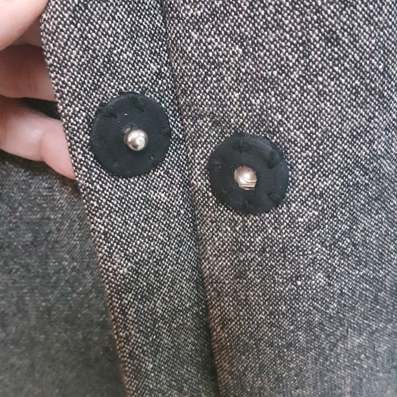 0 LAUNDRY BY SHELLI SEGAL BLENDED BLACK & WHITE THAT LOOKS GRAY SHRUG JACKET - Picture 7 of 12